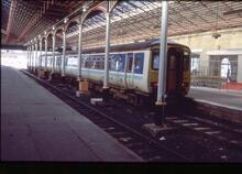 017227 BR DMU Class 156 156480, Scarborough 21 March 1989