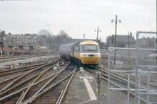 017248 BR HST arriving in station. York 21 March 1989