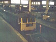 86021 BR electric loco class 86, no 86021. Euston 3 July 1075 (Ref: 017033)