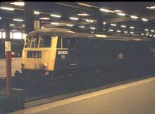 83004 BR electric loco class 83, no 83004. Euston 3 July 1075 (Ref: 017034)