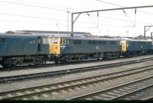 86034 BR electric loco, Class 86/0 86034. Crewe 25 May 1983. (Ref: 017166)