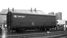 VDA 4-wheel covered van. No B200077. Shildon Rail 150, 26 August 1975 (Ref: 012149)