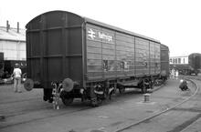 VDA 4-wheel covered van, number not known. Shildon Rail 150. 26 August 1975 (Ref: 012150)