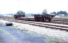 017103   BR bogie wagon Flatrol ED, no B900352.(XPO) Ashchurch 1977