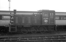 012135   03080 BR class 03 0-6-0 diesel shunter. Shildon Rail 150, 26 August 1975