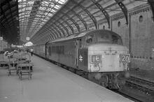 012162  45021  “Peak” Class 45/0 at  Darlington Bank Top (ECM5 @ 44m 10ch). 26 August 1975 (Ref: 012162)