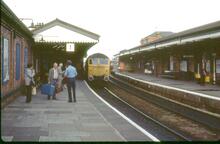 017188  47478 BR diesel electric loco, Class 47/4 47478.   Worcester Foregate Street 5 September  1983