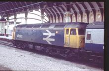 017255 47662 BR diesel electric loco, Class 47/4 47662. York 21 March 1989
