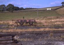 017076  BR 13t medium steel goods wagon. Hellifield 5 September 1975