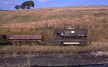 017079  BR wagons in siding. Hellifield 5 September 1975