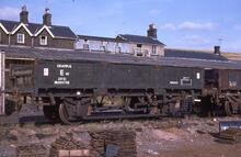 017086  BR 20t balast wagon Grampus  no DB990788. Hellifield 5 September 1975