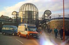 Docklands Light Railway. Island Gardens station.16 February 1989