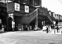 Pier Head station (Liverpool Overhead Railway @ 4m 39ch). 1950s