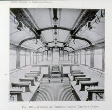 017262 Photograph of interior of Central London coach