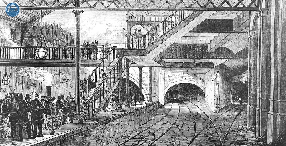 Metropolitan Line Kings Cross Station c.1870 - sketch (Ref: 031070))