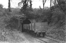Coleorton Railway. Newbold. Southern end of the short tunnel, brought back into use to serve New Lount Colliery. 10 May 1934 (9)