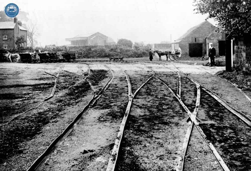 Smithy House tramroad (1). Little Eaton, Canal Wharf: a view taken in last few weeks of the life of the tramroad. July 1908