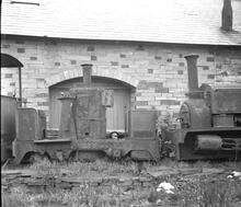 Padarn Quarry 0-4-0VB loco "Kathlene" on the Penrhyn Quarry scrap loco line, early 1960's