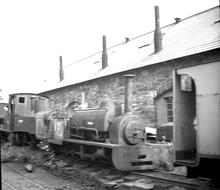 Penrhyn Quarry Railway, 0-4-0ST loco "Lilian" on the scrap line. Early 1960's