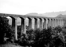 Ruabon Brook Tramway. Pontcysyllte Aqueduct, looking south-east.  11 September 1936 (1)