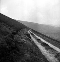 Moel-y-Faen Tramway. Clogau. North side of the pass looking towards Oernant.  04 April 1954 (17)
