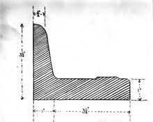 Peak Forest Tramway. Sketch of Rail Cross Section (19)