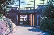Storeton Tramway. Port Sunlight. Bridge under GW/LNW line (CRR2 @ 11m 56ch). 11 July 1987
