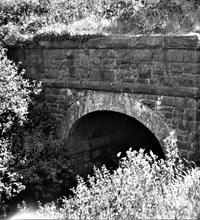 Carmarthenshire Railway (or Tramroad). Cross Hands. View of the bridge carrying the Llandilo to Llanelli road over the railway. October 1963  (4) 