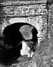 Carmarthenshire Railway (or Tramroad). Cross Hands View of the bridge carrying the Llandilo to Llanelli road over the railway. October 1963 (5)