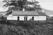 Llanfihangel Railway, Possible  tollhouse or cottage on east side of later line at Llanfihangel Station. 1976