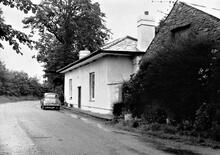 Grosmont Railway. Pen-isa’r-plwyf (Northeast of Pandy) Tollhouse, looking South. July 1973. 