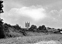 Hereford Railway. Embankment at Hereford. June 1960.