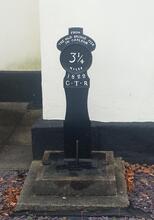 Caerleon Tramroad.  Milepost from the tramroad recovered from the Afon Llwyd near Llantarnam Abbey (10)