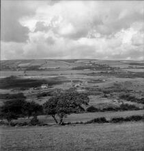 Duffryn Llynvi & Porthcawl Railway. Park Slip Colliery. Looking north. September 1955 (7)