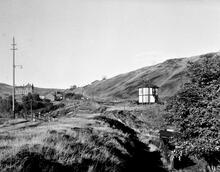 Duffryn Llynvi & Porthcawl Railway.  Nantyfyllon. Looking north.  September 1955 (24)
