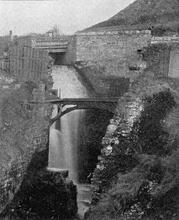 Penydarren Tramroad. Penydarren. Crossing the Nant Morlais stream by Pen Yard.Penydarren Tramroad. Merthyr Tydfil. Tramroad tunnel entrance at Pentrebach, under the charging area of the blast furnaces of the Plymouth Ironworks. Date unknown (6) (3)