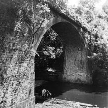 Penydarren  Tramroad. Quaker’s Yard. Victoria Bridge, the second crossing of the River Taff, view looking southwards. 1946 (20)                   