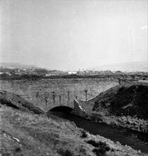 Mines Royal Copper Works. Bridge over Tennant Canal adjacent to the Mines Royal Copper Works, south-west face.  April 1963.  NGR SS 7325 9719.