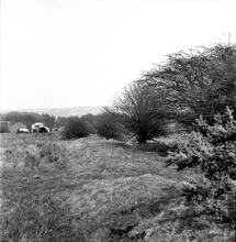 Mines Royal Copper Works. Skewen Dram Road.  Branch from main line to Fire Engine Pit.  April 1963.  Photo taken from NGR SS 7309 9851 looking north-east