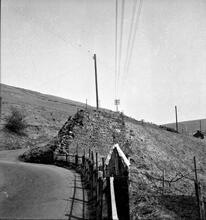 Glyncorrwg Mineral Railway (Parsons’ Folly).   Bridge abutment in Tonmawr.  April 1963.  NGR SS 8039 9633 (2)