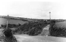Portreath Tramroad. The railway level crossing with the Porthtowan road at Forge. May 1954 (15)