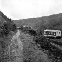 Portreath Tramroad. Stream Works Quarry. View Looking east towards Portreath Moor.  May 1954 (7)