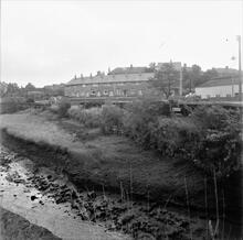 Halbeath Railway approaching Inverkeithing Harbour.  Grid ref. NT 131827. September 1964