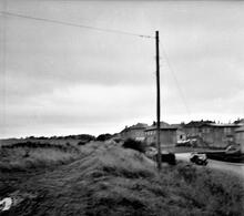 Halbeath Railway alongside Guttergates Road, Halbeath, looking south. Grid ref. NT 128823. September 1964