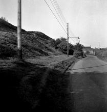 Horsehay Tramroad. Dawley. Langleyfield Looking North along Hinkshay Road. April 1957