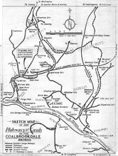 Coalbrookdale District Plateways and Canals. Sketch Map prepared & drawn by M Lloyd. 1955