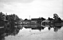 Stratford & Moreton Railway, Stratford-on-Avon Canal basin. View from the northwest.  20 May 1932 (1)