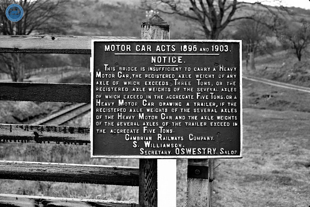 Cambrian Railways. Bridge Weight Restriction Notice