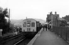  Machynlleth station (SBA2 @ 75m 04ch) from the west. 13 September 1969