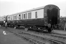 012148  GWR Collett Brake Composite coach No 7371. Shildon Rail 150, 26 August 1975